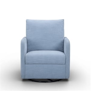 Nancy &quotEasy Clean&quot Chambray Blue Chenille Nursing Chair