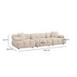 Calliope Cream Performance Velvet Modular Sofa