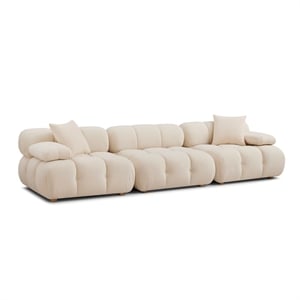 Calliope Cream Performance Velvet Modular Sofa