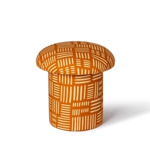 Lucy Rust Orange Tribal Print Mushroom Stool