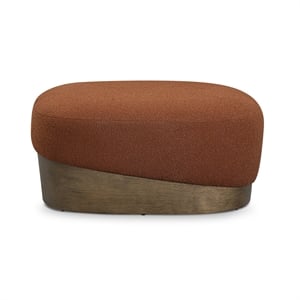 Domina Autumn Red Boucle Ottoman