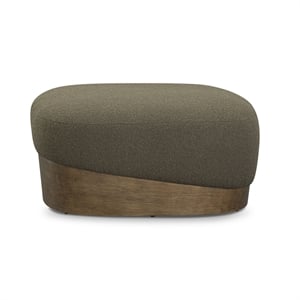 Domina Kale Green Boucle Ottoman