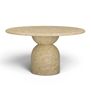 Cynthia Light Emperador Faux Marble Indoor / Outdoor Dining Table