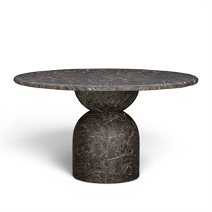Cynthia Dark Emperador Faux Marble Indoor / Outdoor Dining Table