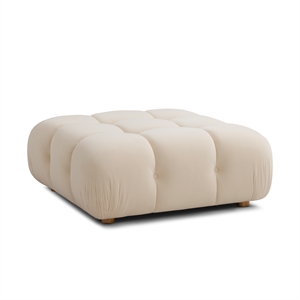 Calliope Cream Performance Velvet Modular Ottoman