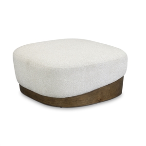 Domina Sugar Off White Boucle Ottoman