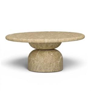 Cynthia Light Emperador Faux Marble Indoor / Outdoor Coffee Table