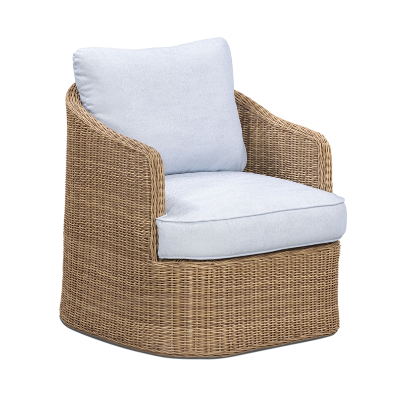 Axel Blue Boucle Outdoor Armchair