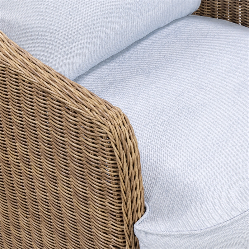 Axel Blue Boucle Outdoor Armchair