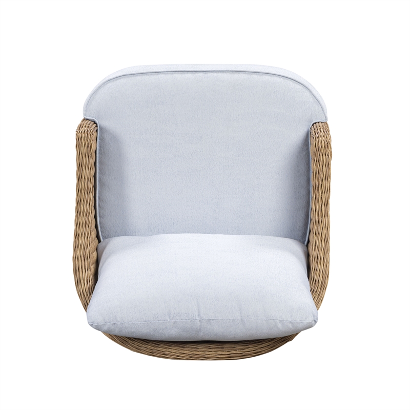 Axel Blue Boucle Outdoor Armchair