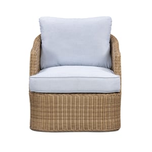Axel Blue Boucle Outdoor Armchair
