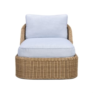 Axel Blue Boucle Outdoor Lounge Chair