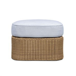 Axel Blue Boucle Outdoor Ottoman