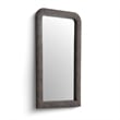 Heidi Oversized Upholstered Floor Mirror in Espresso Textured Fabric