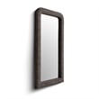 Heidi Oversized Upholstered Floor Mirror in Espresso Textured Fabric