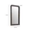 Heidi Oversized Upholstered Floor Mirror in Espresso Textured Fabric
