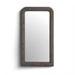 Heidi Oversized Upholstered Floor Mirror in Espresso Textured Fabric