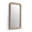 Heidi Oversized Upholstered Floor Mirror in Honey Textured Fabric