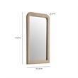 Heidi Oversized Upholstered Floor Mirror in Honey Textured Fabric