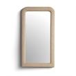 Heidi Oversized Upholstered Floor Mirror in Honey Textured Fabric