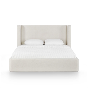 Harmony Cream Performance Chenille Queen Bed