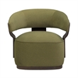 Madison Dark Green Performance Vegan Mohair Swivel Accent Chair