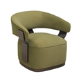 Madison Dark Green Performance Vegan Mohair Swivel Accent Chair