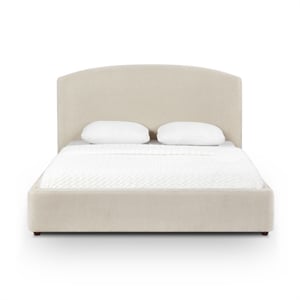 Leah Cream Performance Chenille Queen Bed