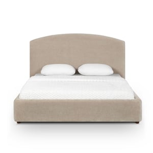Leah Taupe Performance Chenille Queen Bed