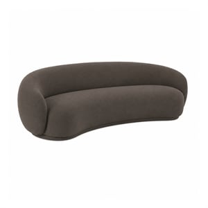 Kendall 120&quot Java Brown Textured Chenille Sofa