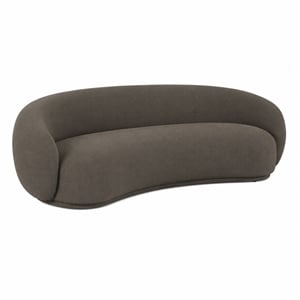 Kendall 90&quot Java Brown Textured Chenille Sofa