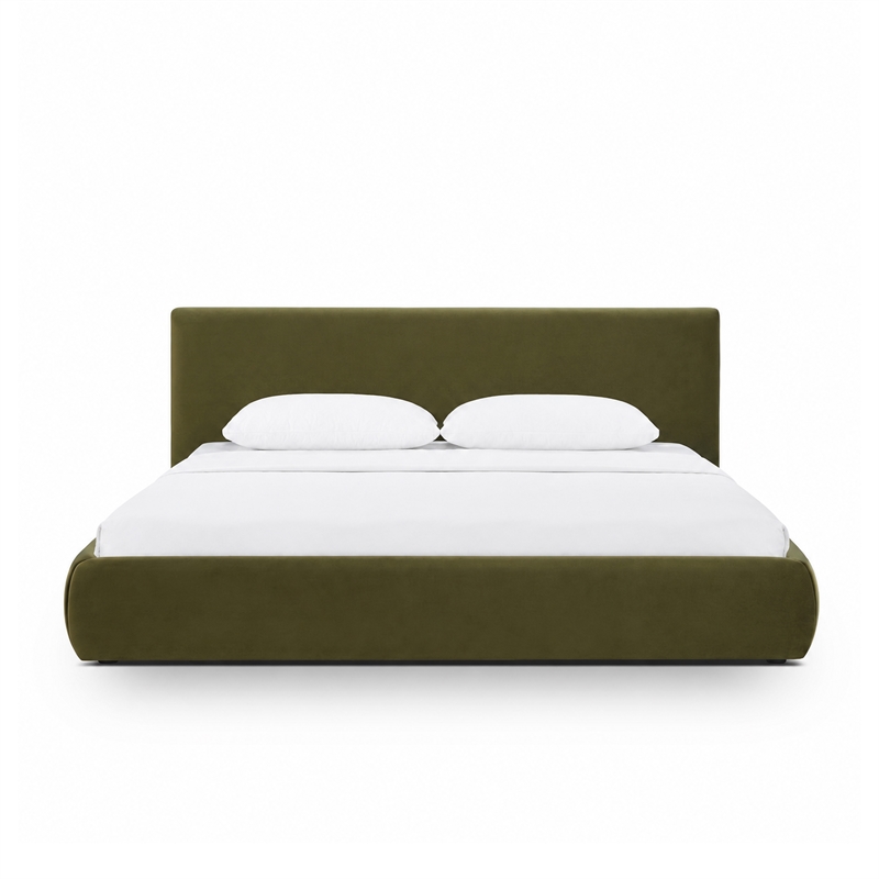 Isla Green Performance Velvet King Bed