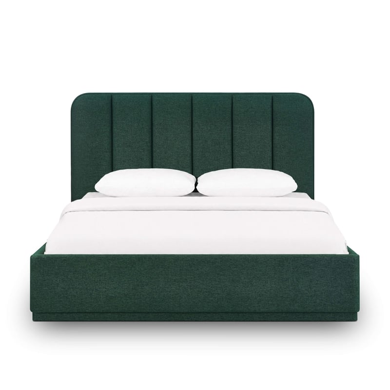 Parker Forest Green Chenille King Bed
