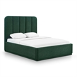 Parker Forest Green Chenille Queen Bed