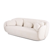 Misty Cream Textured Knubby Fabric Sofa