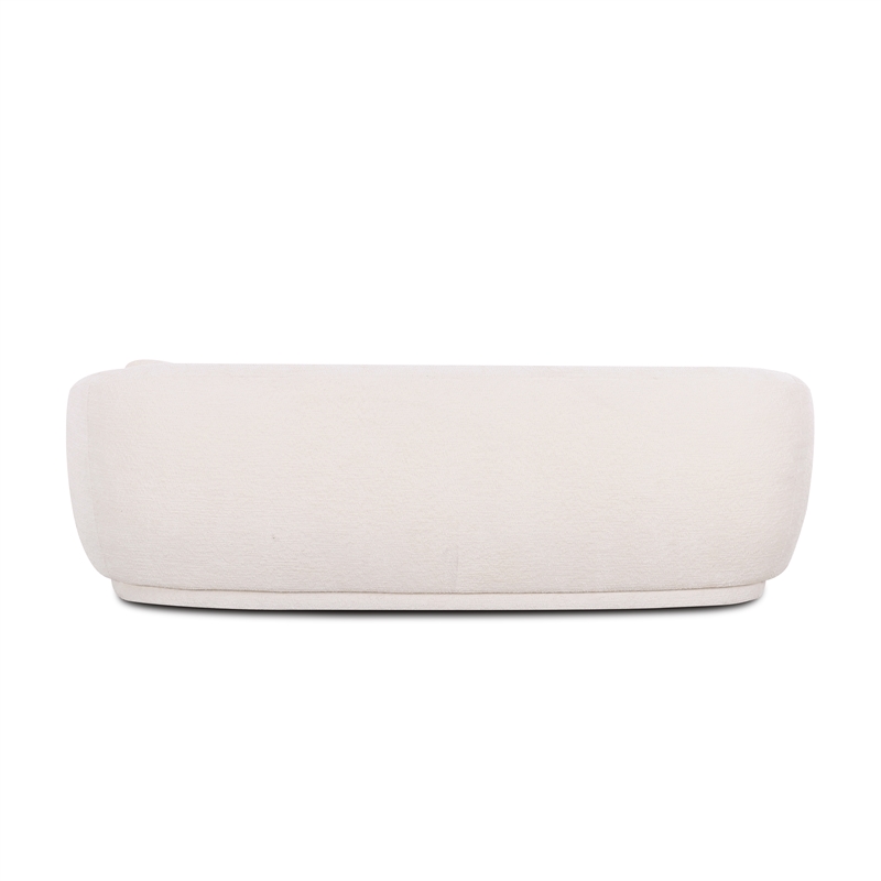 Misty Cream Textured Knubby Fabric Sofa