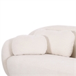Misty Cream Textured Knubby Fabric Sofa