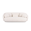 Misty Cream Textured Knubby Fabric Sofa