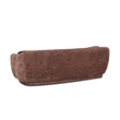 Misty Chocolate Brown Textured Knubby Fabric Sofa