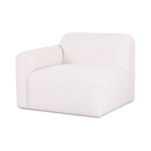 Gorge Cream Performance Fabric Left Armchair