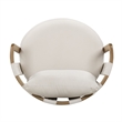 Paolo Cream Upcycled Basketweave Fabric Outdoor Accent Chair