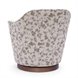 Skyla Beige Floral Jacquard Swivel Accent Chair