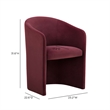 Seraphina Berry Red Performance Velvet Dining Chair