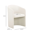 Seraphina Cream Performance Velvet Dining Chair
