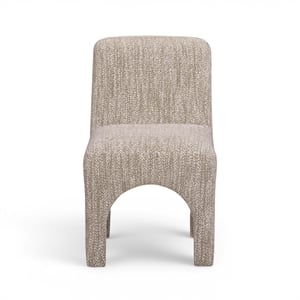 Tomlin Beige Knubby Performance Fabric Dining Chair