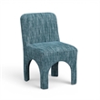 Tomlin Teal Knubby Performance Fabric Dining Chair
