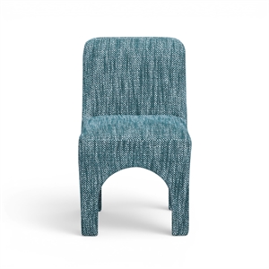 Tomlin Teal Knubby Performance Fabric Dining Chair