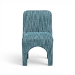 Tomlin Teal Knubby Performance Fabric Dining Chair