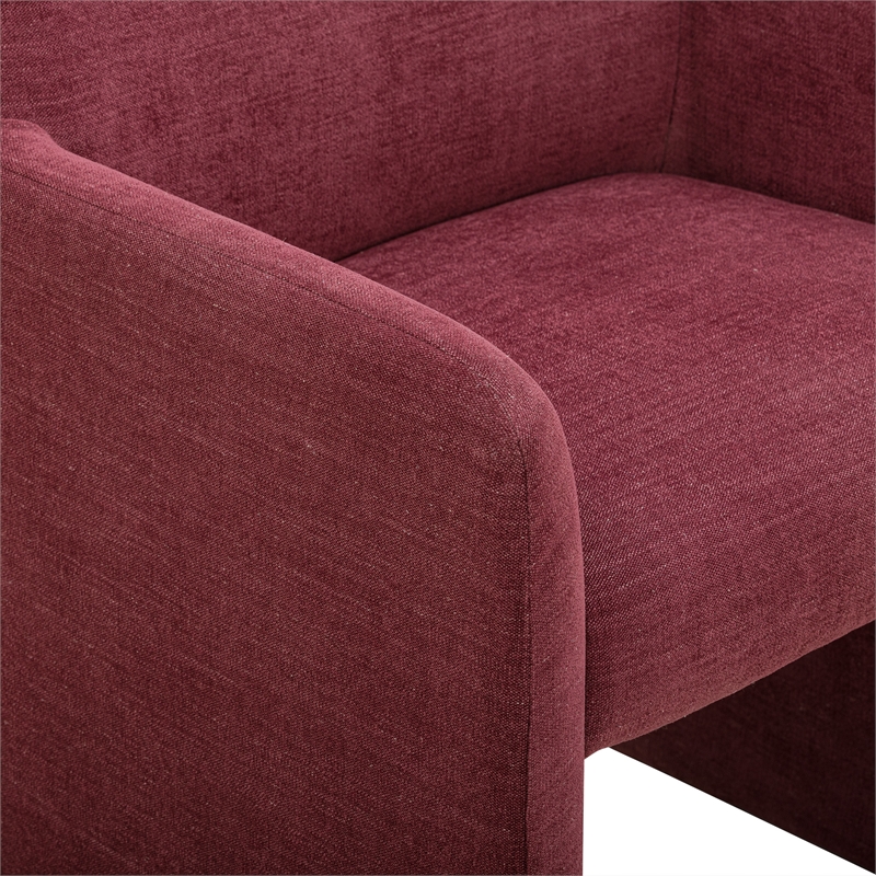 Crawley Performance Linen Chenille Dining Chair in Wine