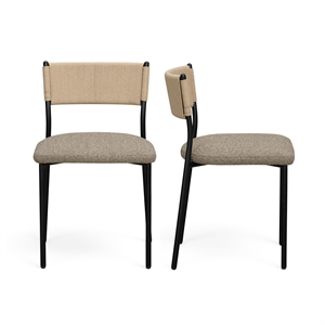 Celine Brown Performance Boucle Dining Chair - Set of 2
